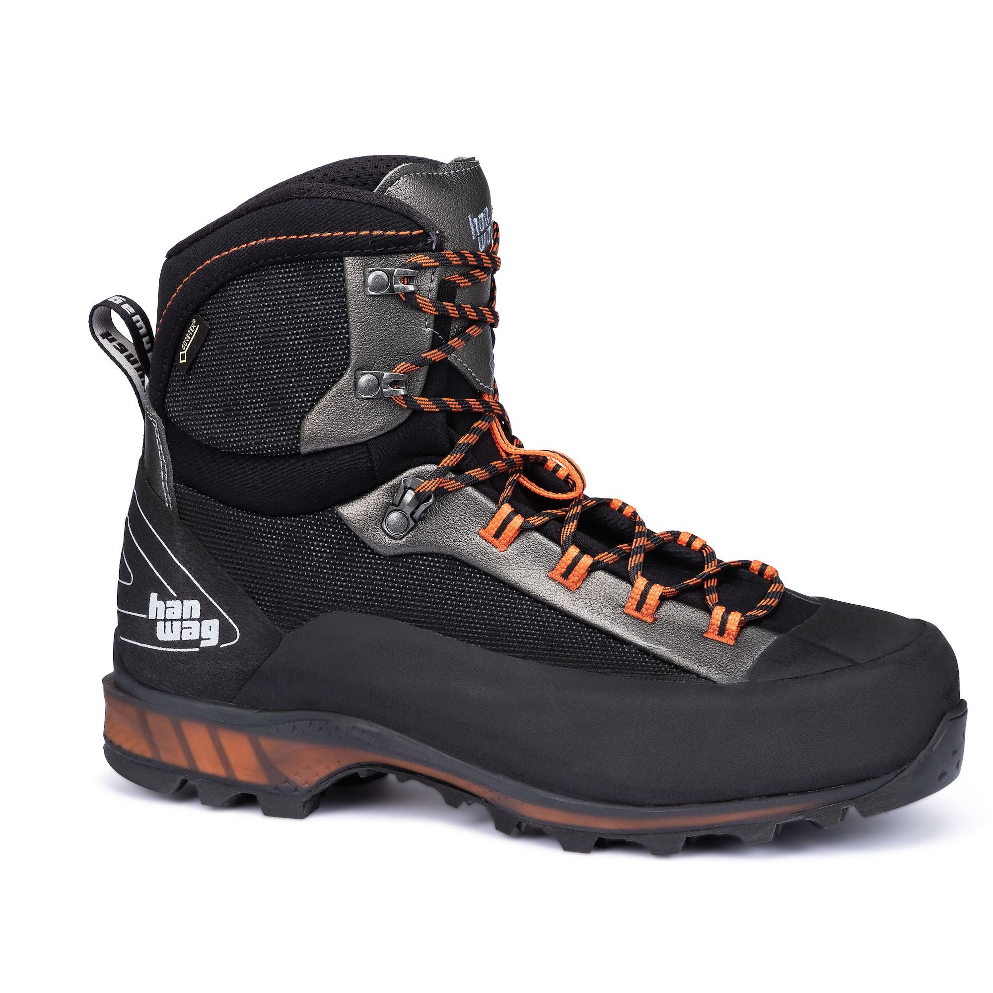 Hanwag Ferrata II GTX Férfi Vadász Bakancs Fekete/Narancssárga - 6203BFPTW